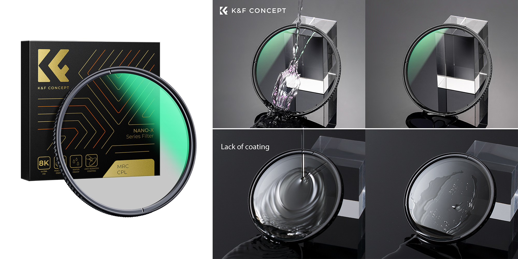 Filtr polaryzacyjny kołowy K&F Concept Nano-X MRC CPL - Japońska jakość premium